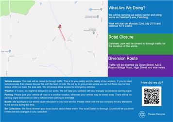 Barrier and Piling Works in Daleham Lane