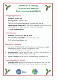 Christmas and New Year Emergency Contacts