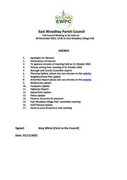 EWPC Meeting 28/11/22