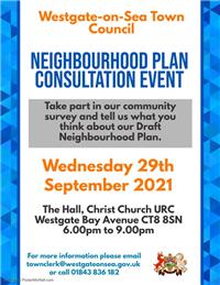 Neighbourhood Plan Consultation Event - Today (29th Sept 21) at Christ Church URC, Westgate Bay Avenue