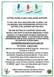 Help for those self-isolating