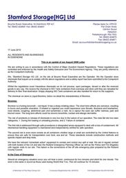 Stamford Storage Control of Major Accident Hazard Regulations