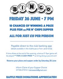 Bingo & Chippy Supper