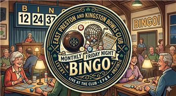 MONTHLY FRIDAY NIGHT BINGO 28 AUG 2026