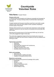 COUNTRYSIDE WARDENS NEEDED!