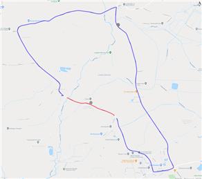 Temporary Road Closure along Longdon On Tern To Rushmoor Lane Junction, Longdon On Tern