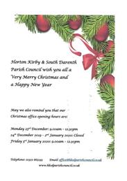 Christmas Opening Hours