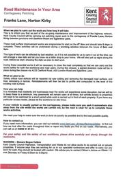 Franks Lane Road Maintenance