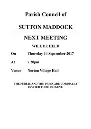 Meeting of the Parish Council