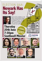 Hustings -  Southwell Minster, 20th June 7.30pm
