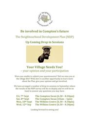 September Drop-in events - view the survey results