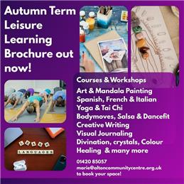 Autumn Leisure Learning classes - Booking Now!