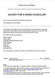 Vacancy for Parish Councillor