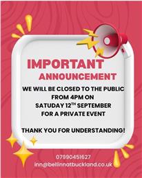 Pub Closed for private party