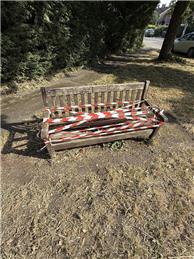 Green Pond Lane bench removed