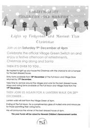Village Lantern Walk today 28 December 4pm
