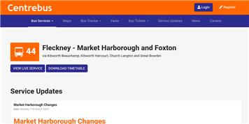 Changes to Bus services