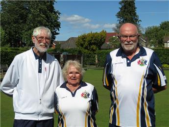 Cathy, Rob and David take home triples title