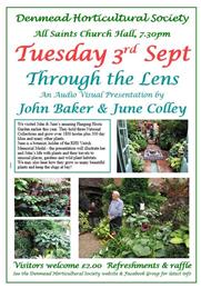 Talk on Tuesday 3rd September:- Through the Lens