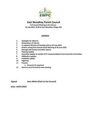 EWPC Meeting 24 July 2023