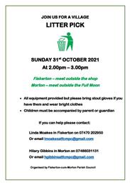 LITTER P CK ON 31st OCTOBER 2021  2-3pm