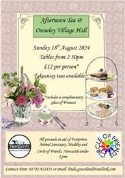 Afternoon Tea @ Onneley Village Hall
