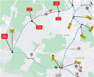 Temporary Road Closure - Manston Court Road, Margate - 18th August 2025