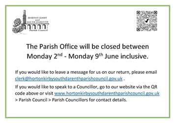 Parish Office - Closed Dates