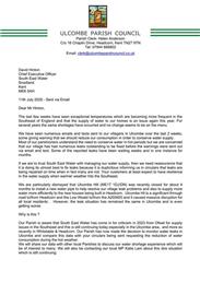 Copy of our letter to South East Water