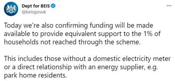 £400 energy grant UPDATE
