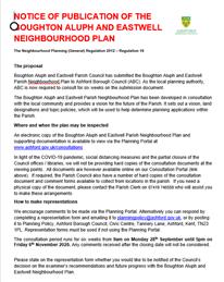 Neighbourhood Plan Consultation Starts Today