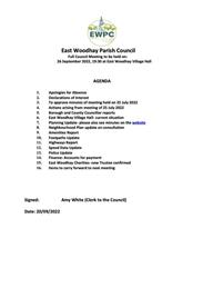 EWPC Meeting 26/09/22