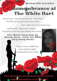 Swaffham Remembrance Sunday at The White hart