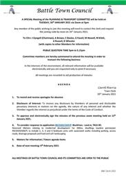 Invite to residents to attend special meeting regarding Blackfriars Development