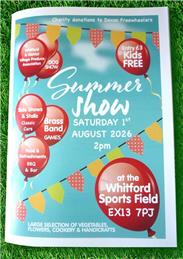 WHITFORD SUMMER SHOW Saturday 1st August 2-5pm