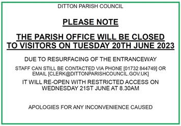OFFICE CLOSED TO VISITORS