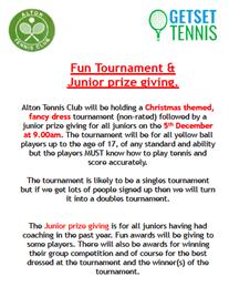 Annual Junior Christmas Fancy Dress Tournament