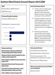 Parish Council Police Report July 2026