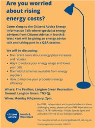 Citizen's Advice Energy Saving Information Talk 9th January