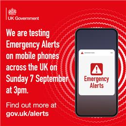 Emergency Alert Testing 7th Sept