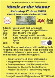 Music at the Manor Saturday 7th June 2025
