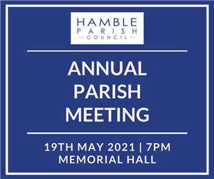 Annual Parish Meeting - Wednesday 19th May at 7pm
