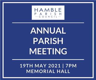 Annual Parish Meeting - Wednesday 19th May at 7pm