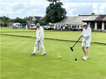 ONCE AGAIN, CHRIS EXCELS AT CROQUET