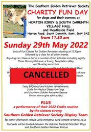CANCELLED - Sunday 29th May 2022 - Charity Fun Day
