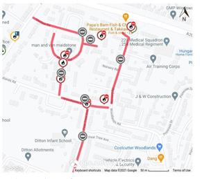 Various Temporary Road Closures in Ditton in January