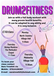Drum2Fitness-NOW BACK IN METHODIST HALL