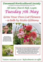 Talk on Tuesday 7th May  Grow Your Own Cut Flowers