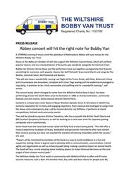 Abbey Concert Will Hit The Right Note For Bobby Van