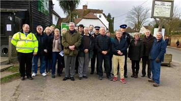 Traffic Petition - KCC Cabinet Member visits Bredgar